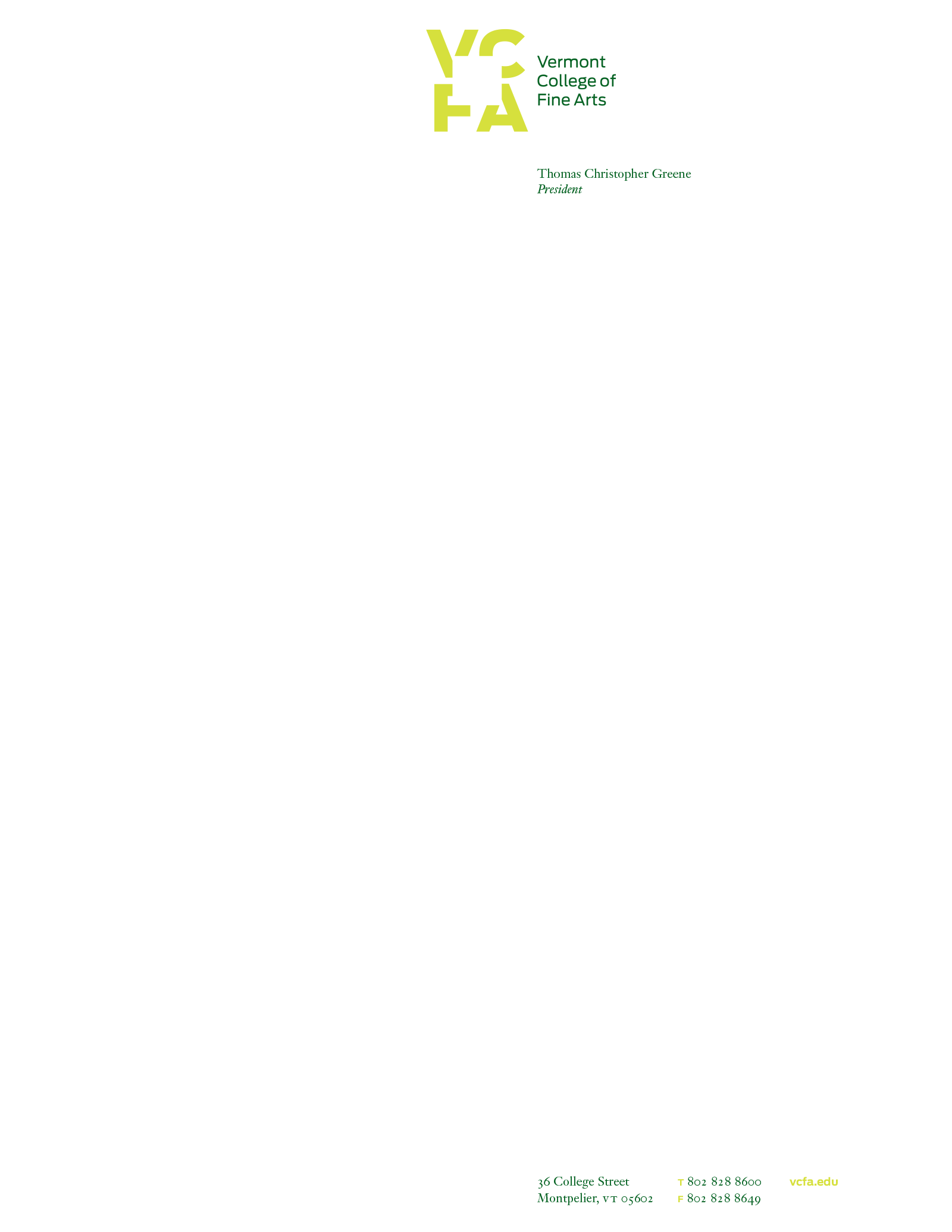VCF_5310_PresidentsLetterHead_ VCF_5310_PresidentsLetterHead_